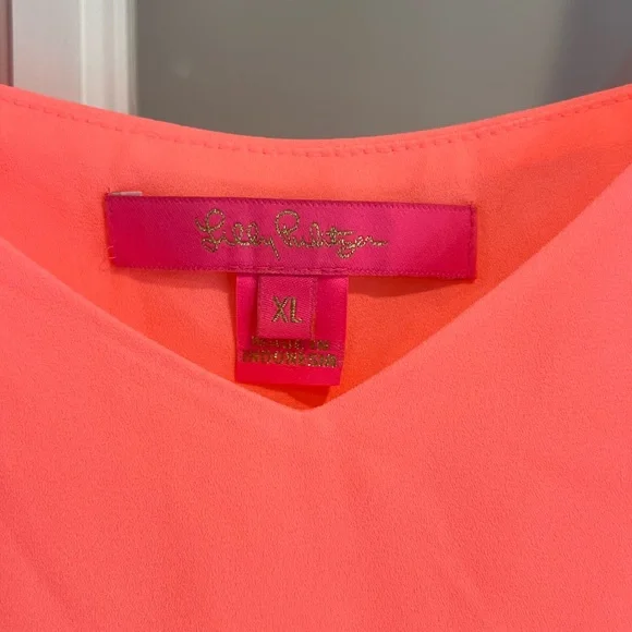 Lilly Pulitzer Orange Pink Sleeveless Camisole Top - Picture 3 of 3